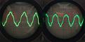 Oscillogram of step down transformers, configured in Wye to Wye, with both neutrals tied and earthed. Left shows LED loading, and right is incandescent loading. As can be seen, harmonics may freely circulate throughout the system, and greatly alter the sine wave quality.